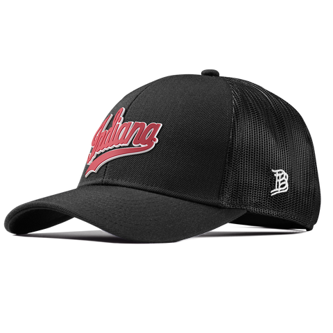 Indiana University "Indiana Script" Curved Stretch Trucker Black