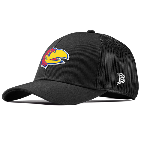 University of Kansas "KU Big Jay" Curved Stretch Trucker Black