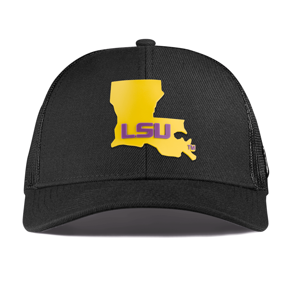 Louisiana State University "LSU Gold State" Curved Stretch Trucker Black