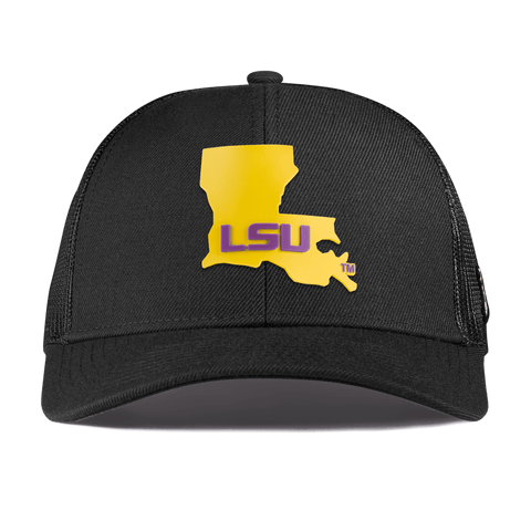 Louisiana State University "LSU Gold State" Curved Stretch Trucker Black