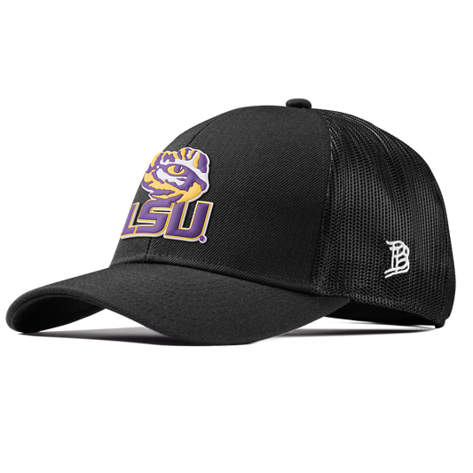 Louisiana State University "LSU Tiger Eye" Stretch Snapback Trucker Black
