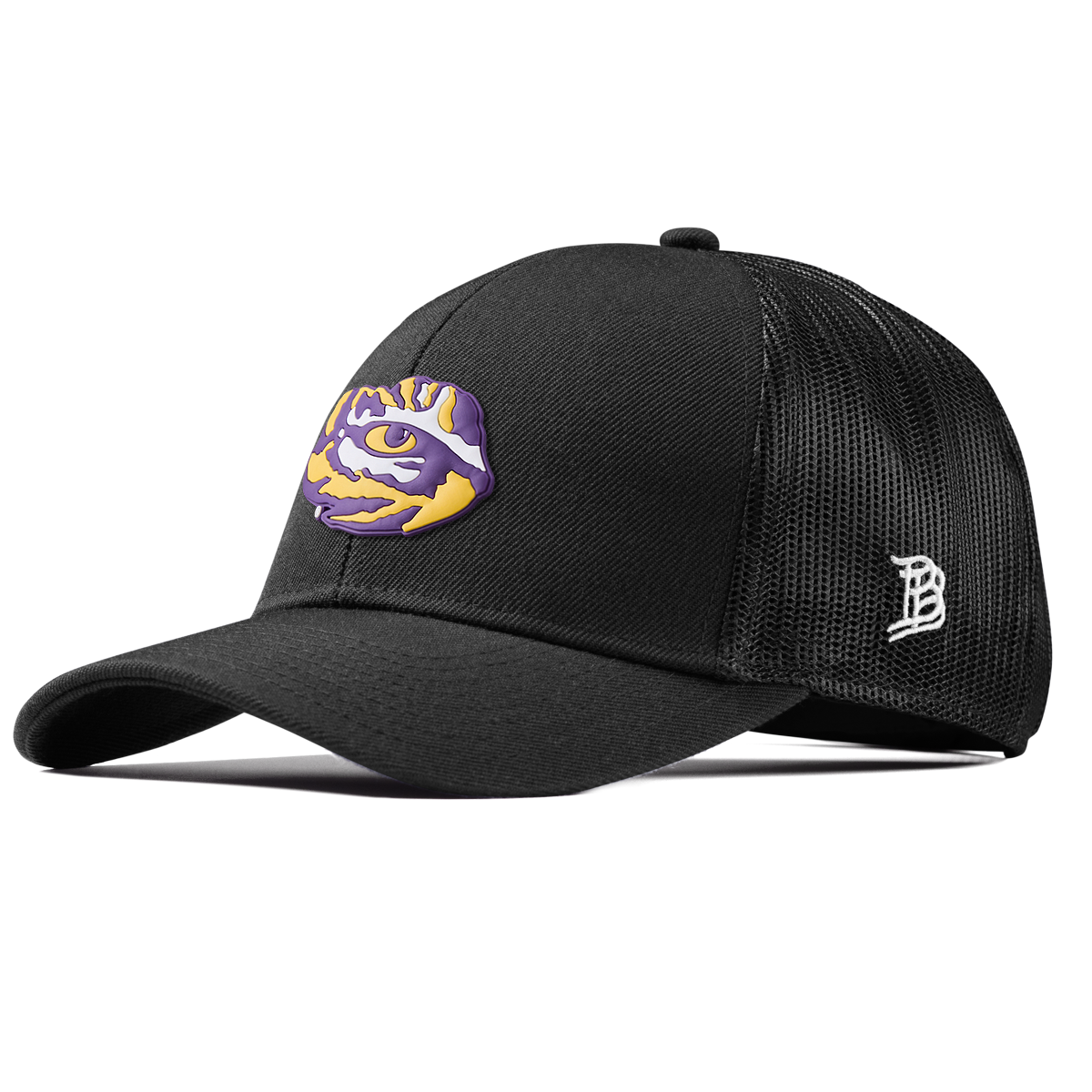 Louisiana State University "LSU Tiger Team Logo" Stretch Snapback Trucker Black