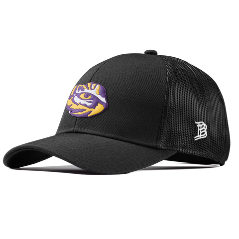 Louisiana State University "LSU Tiger Team Logo" Stretch Snapback Trucker Black