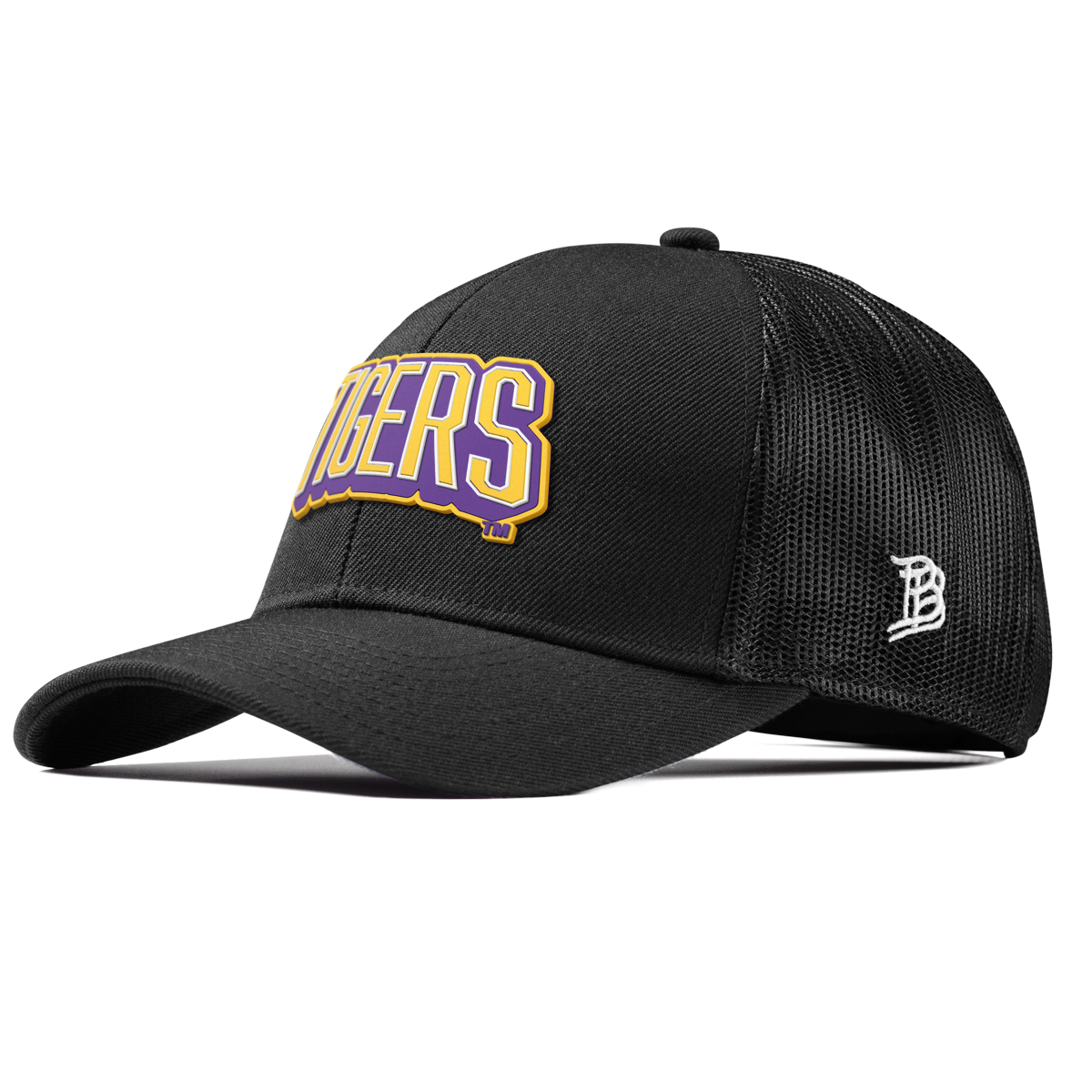 Louisiana State University "LSU Tigers Block" Curved Stretch Trucker Black