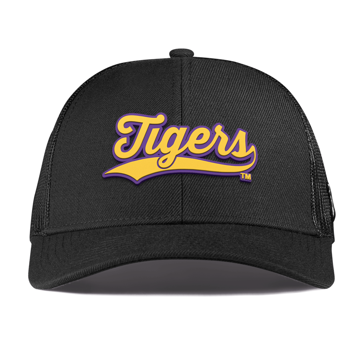 Louisiana State University "LSU Tigers Script" Curved Stretch Trucker Black
