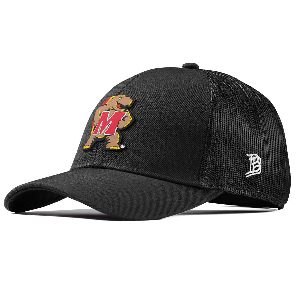 University of Maryland "Maryland Terrapin Team Logo" Curved Stretch Trucker Black