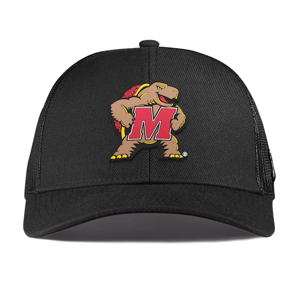 University of Maryland "Maryland Terrapin Team Logo" Curved Stretch Trucker Black