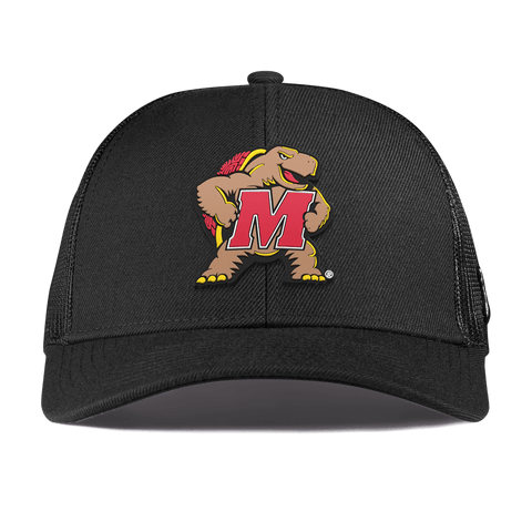 University of Maryland "Maryland Terrapin Team Logo" Curved Stretch Trucker Black