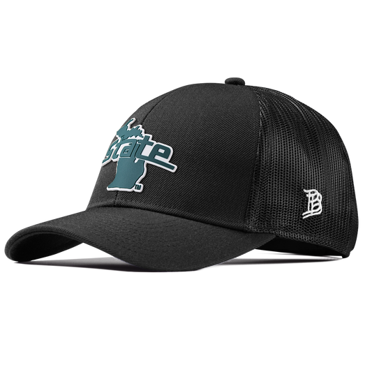 Michigan State University "Michigan State Outline" Stretch Snapback Trucker Black