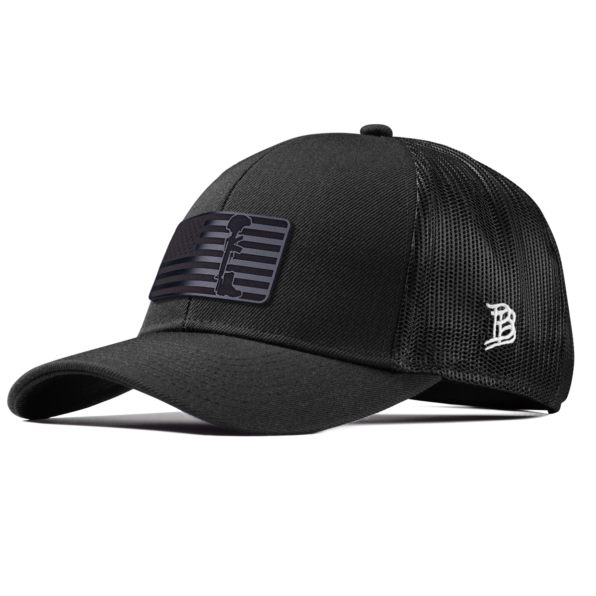Midnight Memorial Stretch Snapback Trucker Black