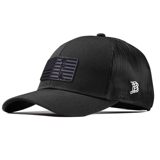 Midnight Memorial Stretch Snapback Trucker Black