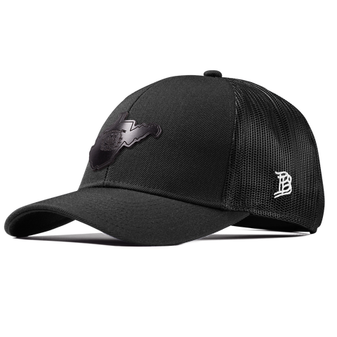 West Virginia 35 Midnight Stretch Snapback Trucker Black