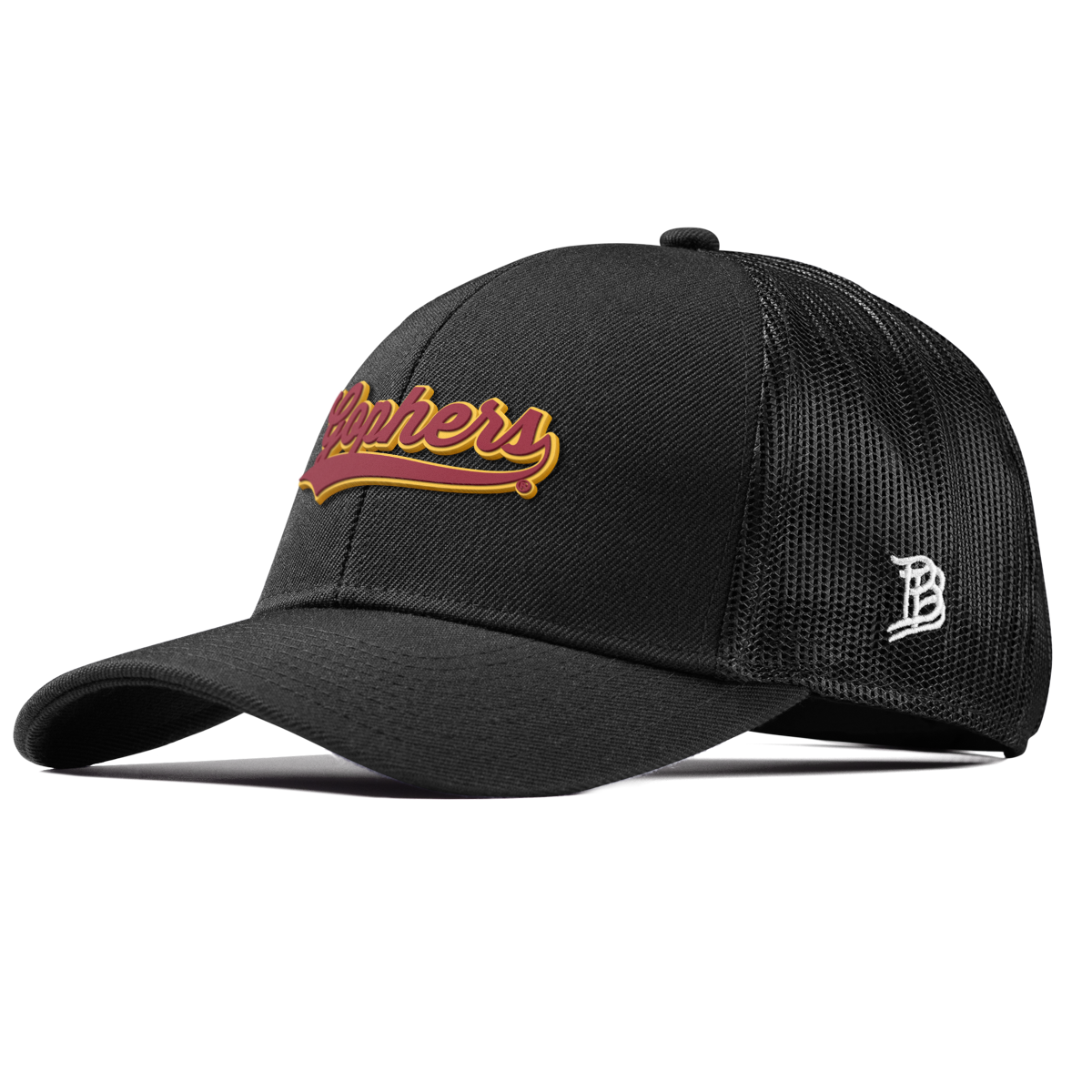 University of Minnesota "Minnesota Gophers Script" Curved Stretch Trucker Black