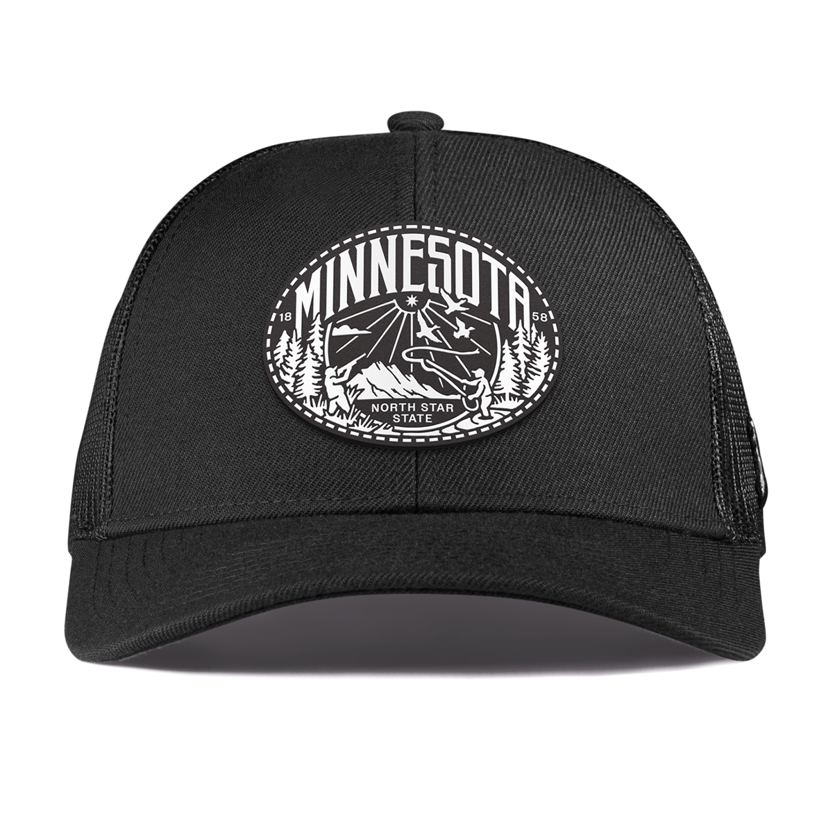 Minnesota Traveler Curved Stretch Trucker Black