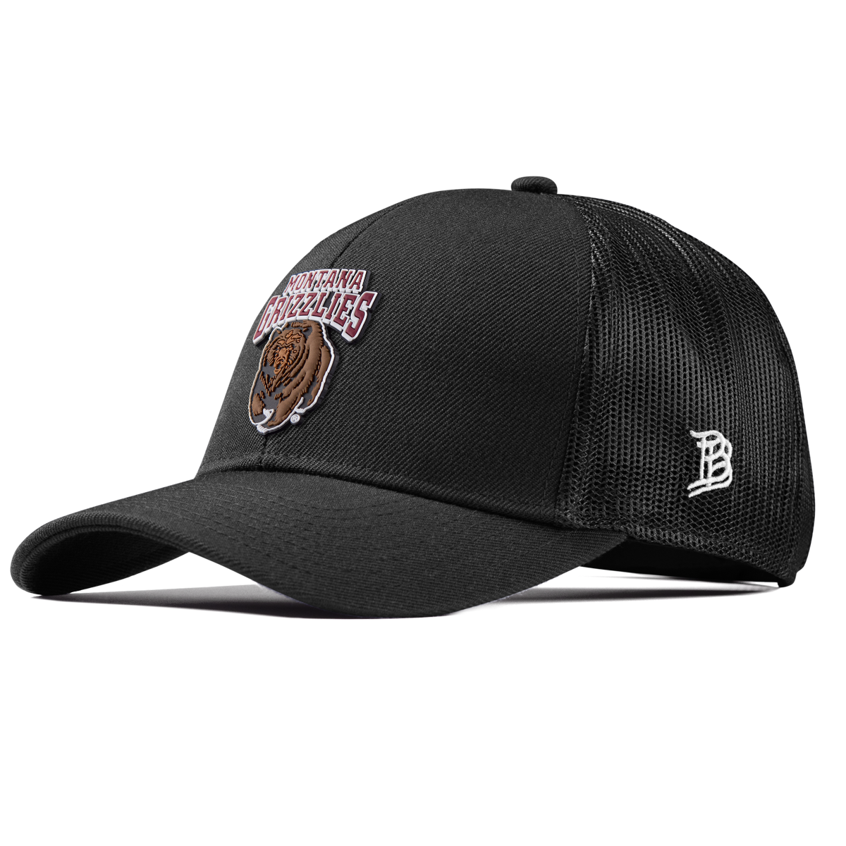 University of Montana "Montana Grizzlies Team Logo" Curved Stretch Trucker Black