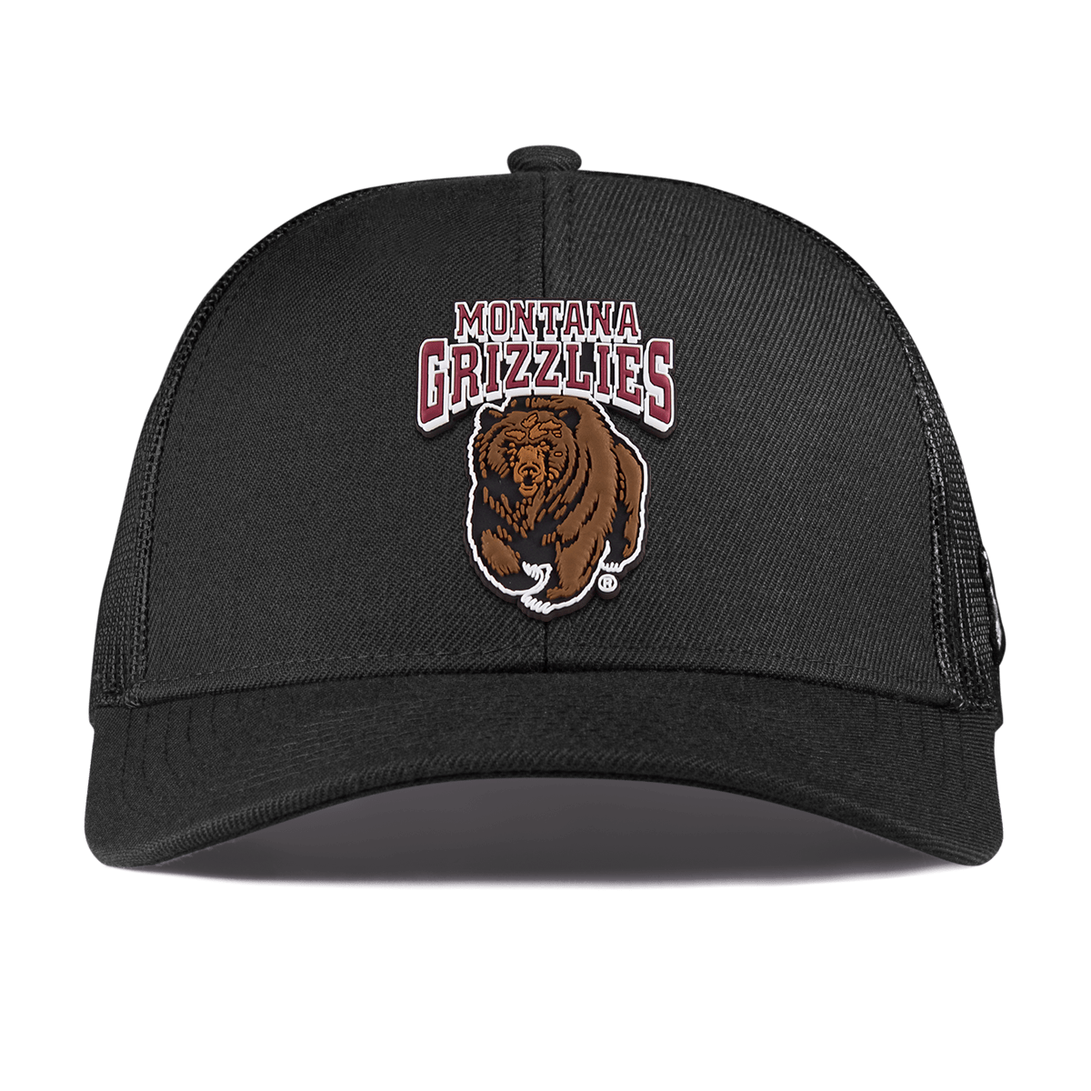 University of Montana "Montana Grizzlies Team Logo" Curved Stretch Trucker Black