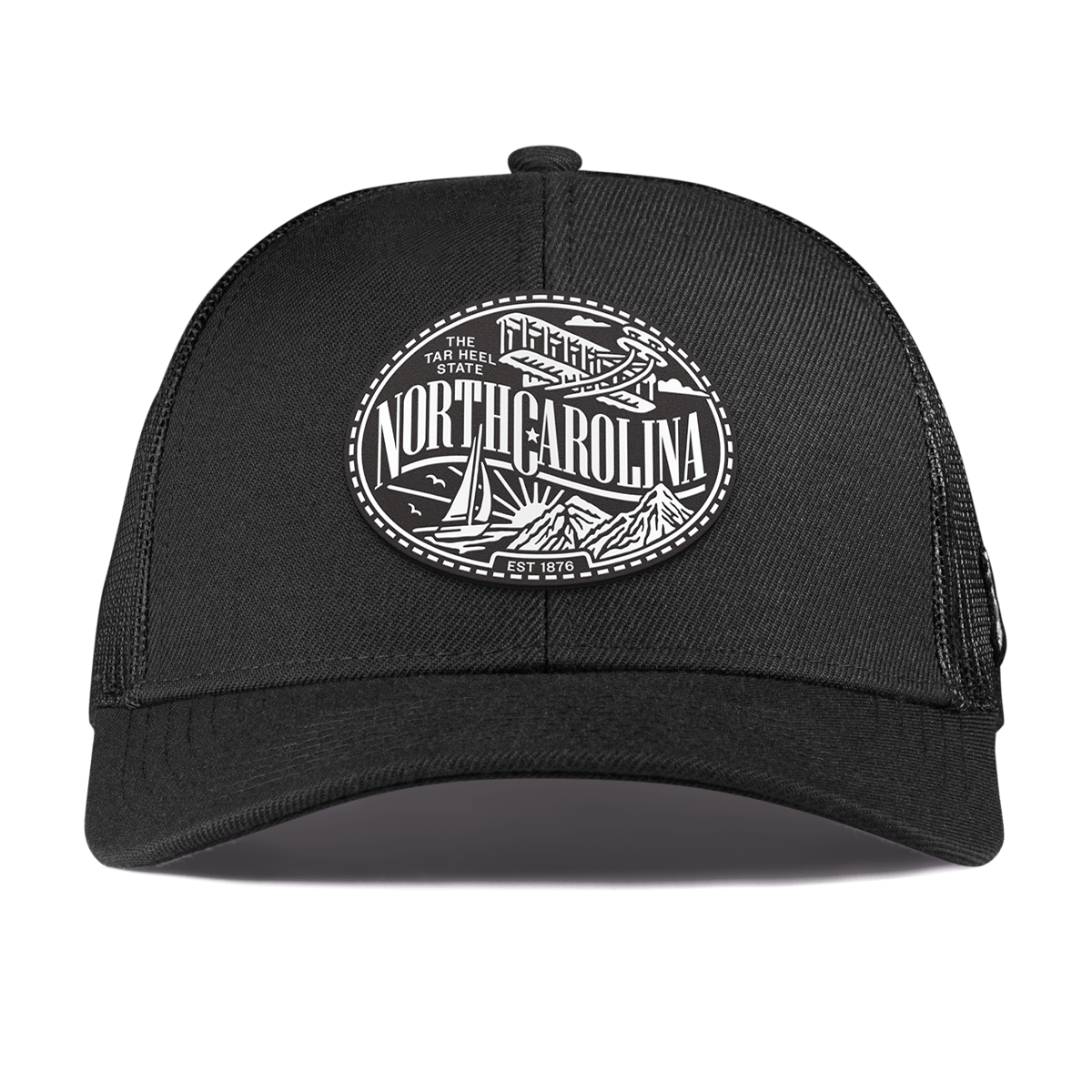 North Carolina Traveler Curved Stretch Trucker Black