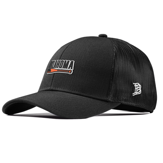 Oklahoma State University "OSU Baseball" Curved Stretch Trucker Black