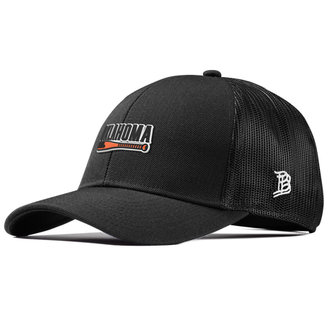 Oklahoma State University "OSU Baseball" Curved Stretch Trucker Black
