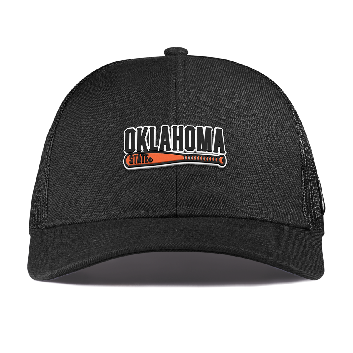 Oklahoma State University "OSU Baseball" Curved Stretch Trucker Black