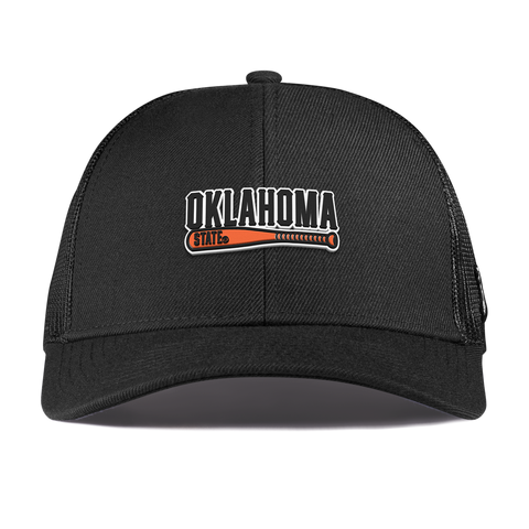 Oklahoma State University "OSU Baseball" Curved Stretch Trucker Black