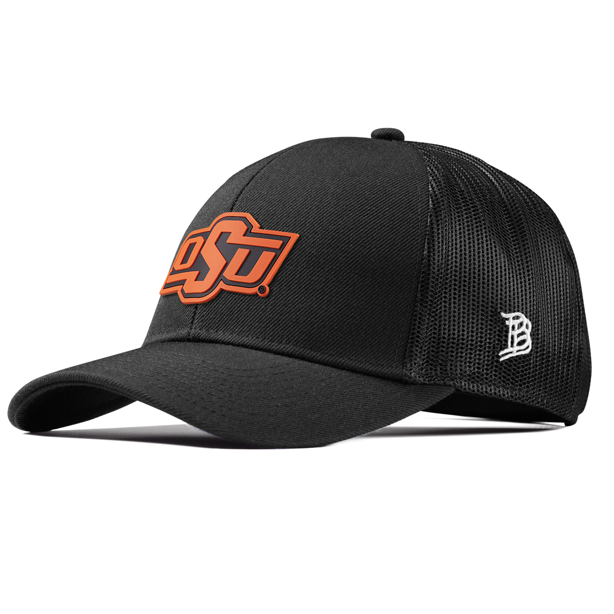 Oklahoma State University "OSU Team Logo" Stretch Snapback Trucker Black 