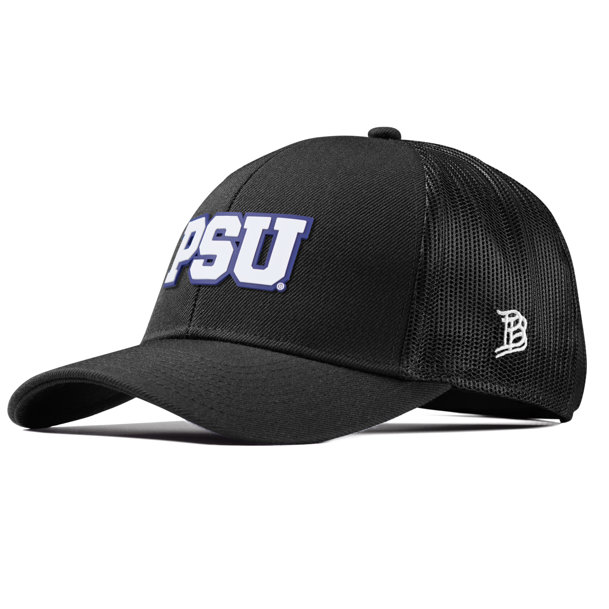 Pennsylvania State University "Penn State Block" Curved Stretch Trucker Black