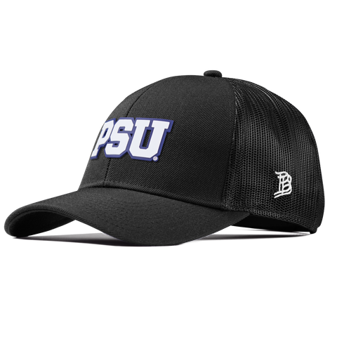 Pennsylvania State University "Penn State Block" Curved Stretch Trucker Black