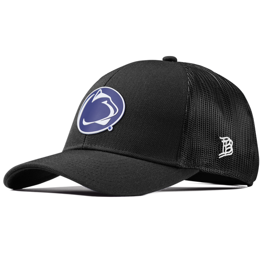Pennsylvania State University "Penn State Team Logo" Curved Stretch Trucker Black