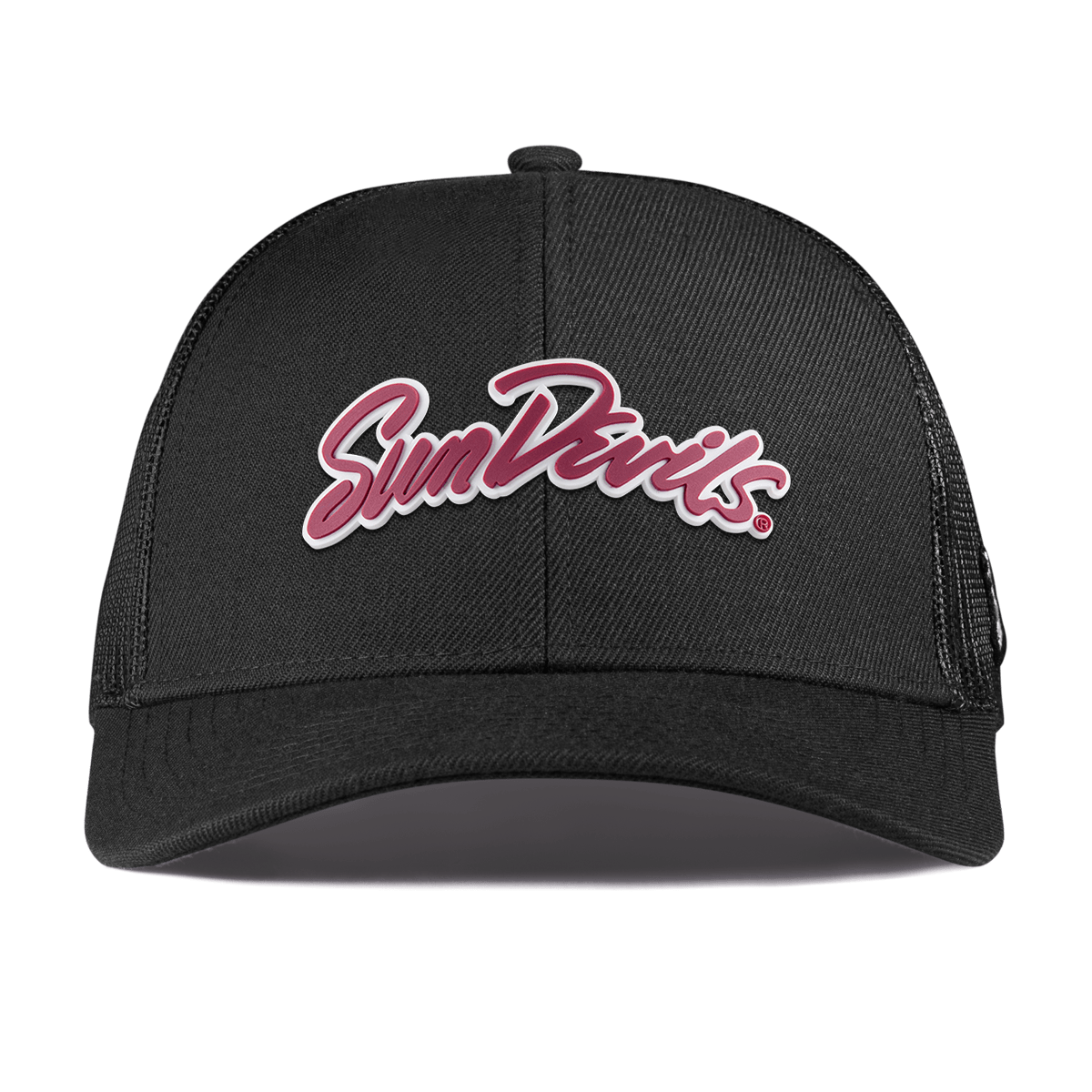 Arizona State University "Sun Devils Script" Curved Stretch Trucker Black