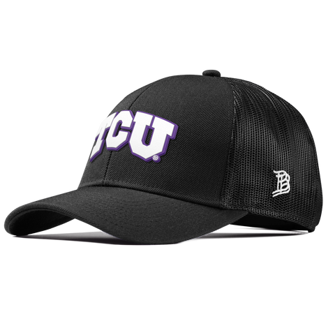 Texas Christian University "TCU Block" Curved Stretch Trucker Black