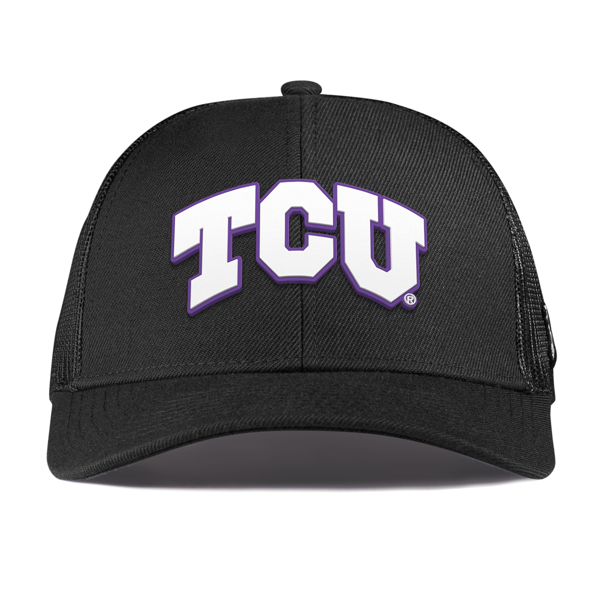 Texas Christian University "TCU Block" Curved Stretch Trucker Black
