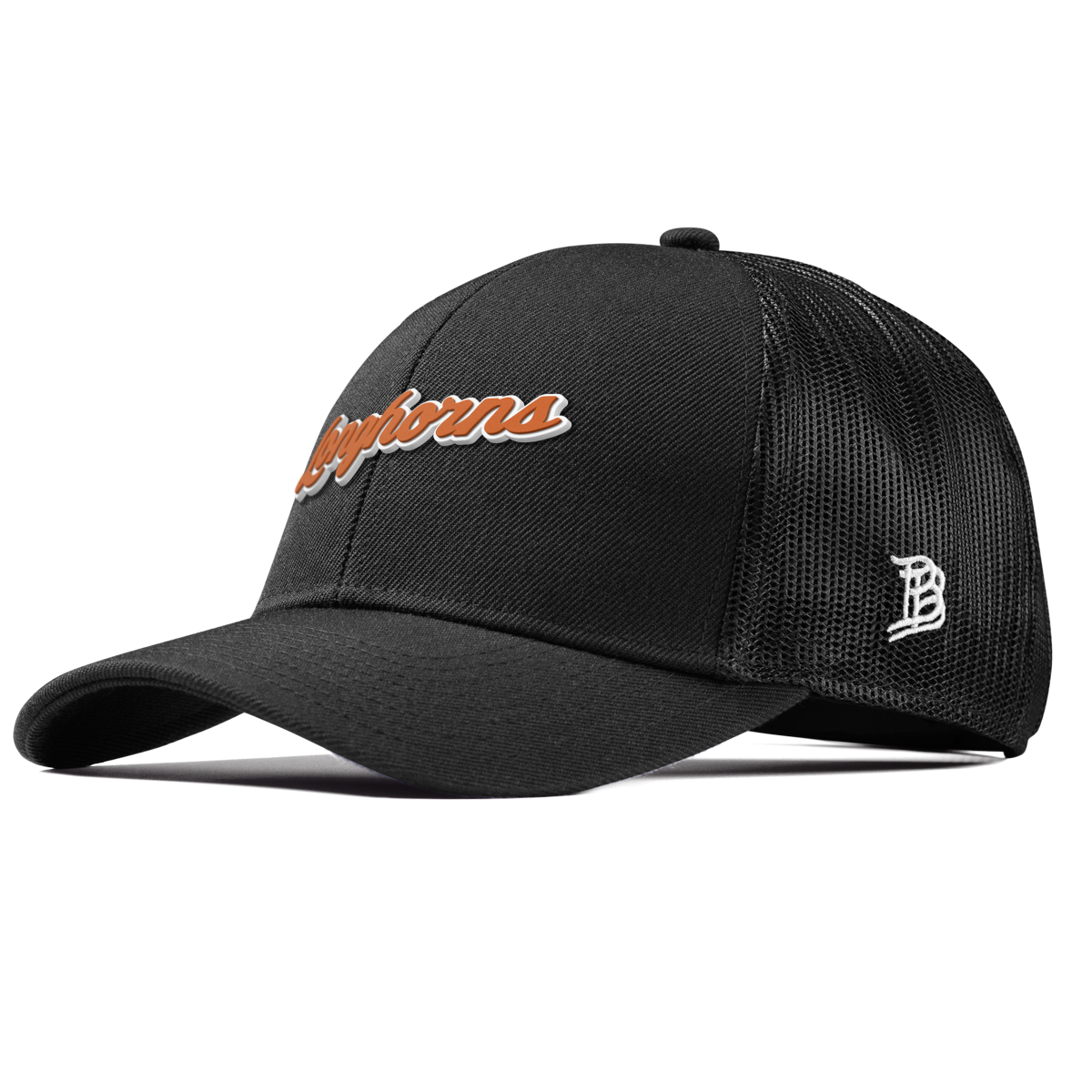University of Texas "Texas Longhorn Script" Curved Stretch Trucker Black