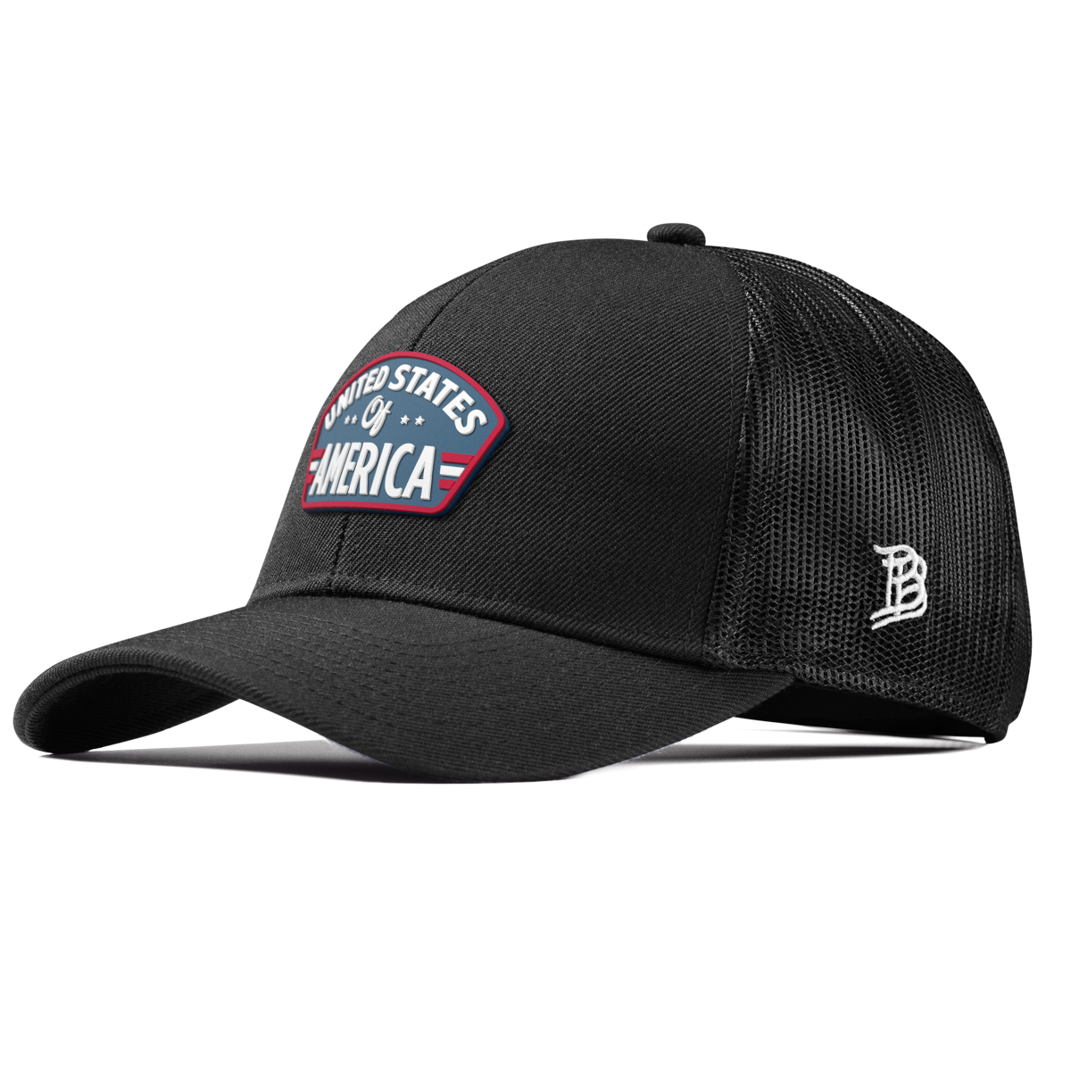 United States of America Badge Curved Stretch Trucker Black