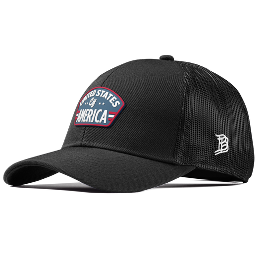 United States of America Badge Curved Stretch Trucker Black