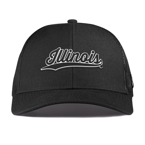 University of Illinois "Vintage Illinois Script" Curved Stretch Trucker Black
