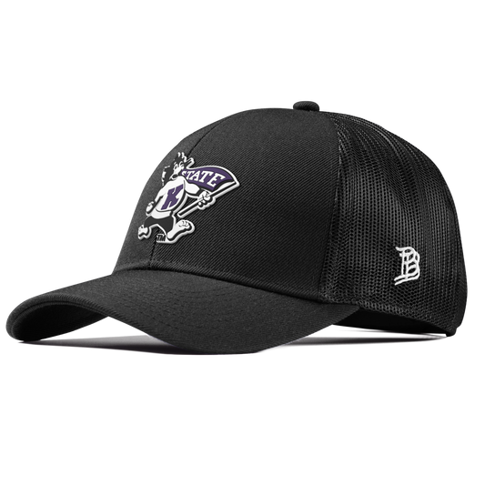 Kansas State University "Vintage Kansas State Wildcat" Curved Stretch Trucker Black