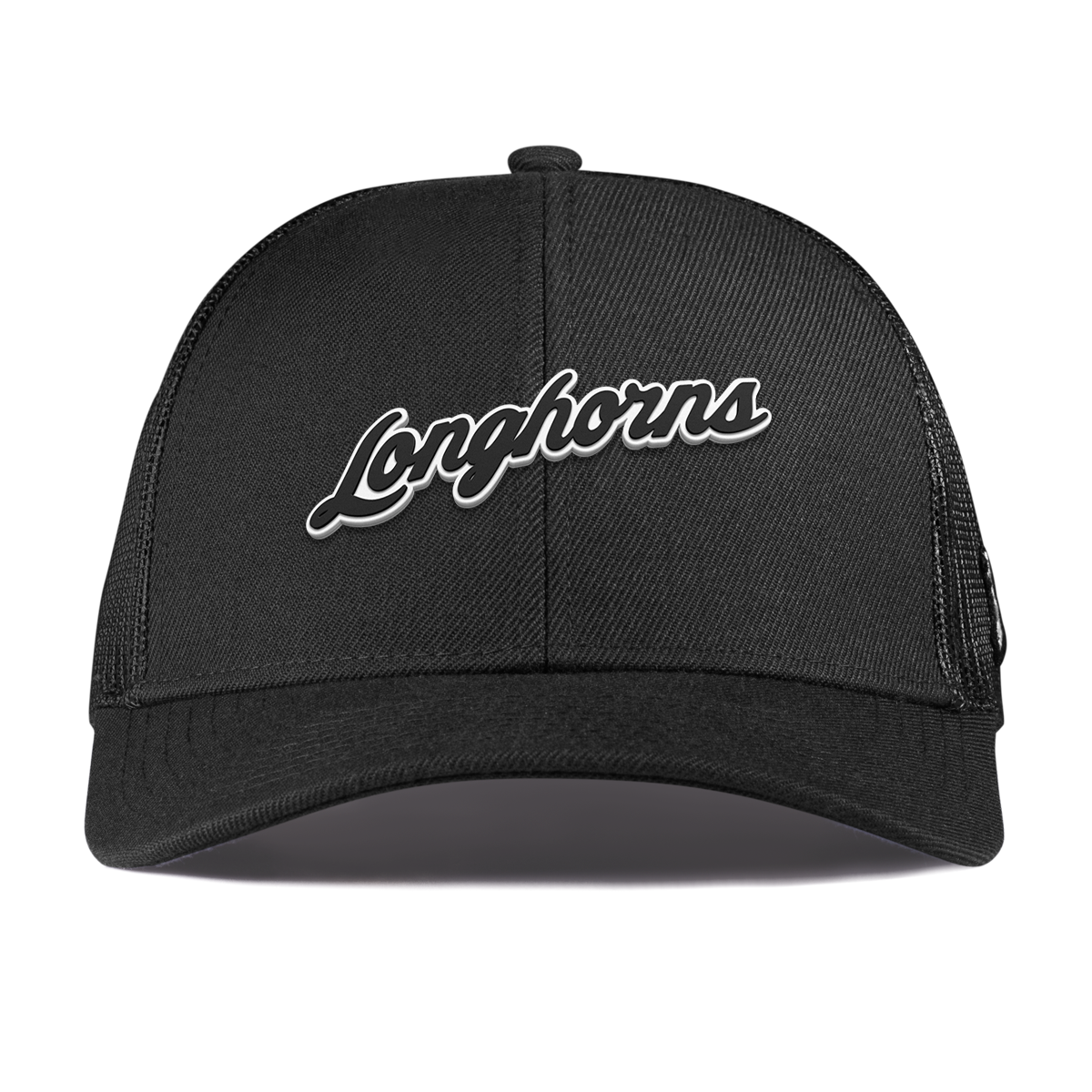University of Texas "Vintage Texas Longhorn Script" Curved Stretch Trucker Black