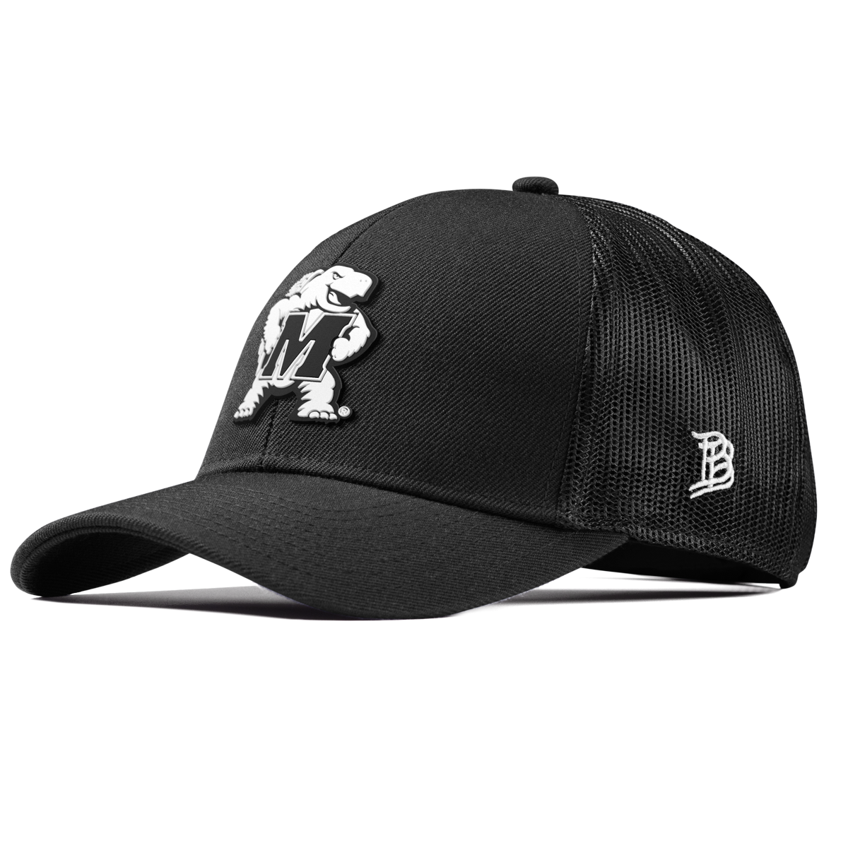 University of Maryland "Vintage Maryland Team Logo" Curved Stretch Trucker Black