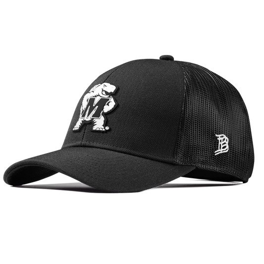 University of Maryland "Vintage Maryland Team Logo" Curved Stretch Trucker Black