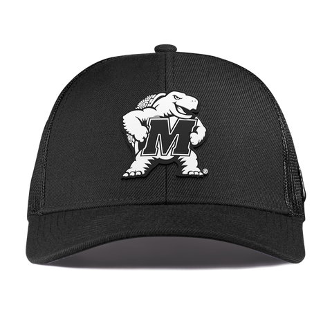 University of Maryland "Vintage Maryland Team Logo" Curved Stretch Trucker Black