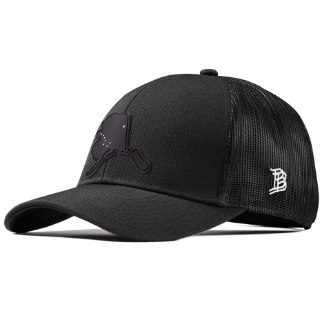 Alaska Vintage Stretch Snapback Trucker Black