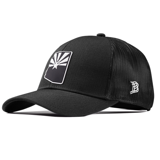 Arizona Vintage Stretch Snapback Trucker Black