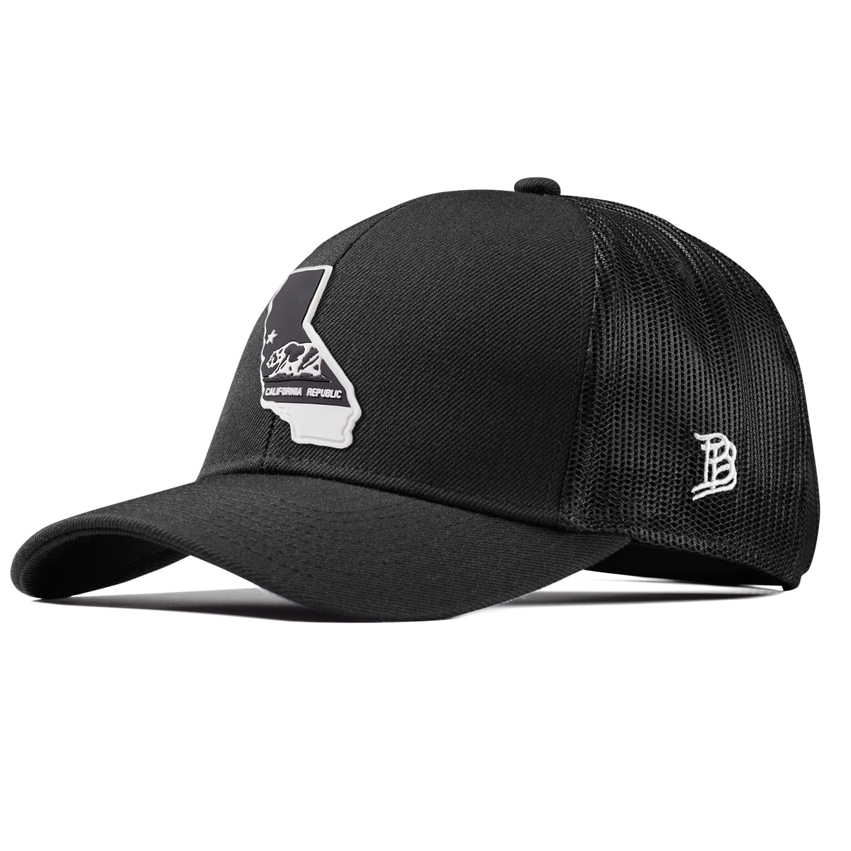 California Vintage Stretch Snapback Trucker Black