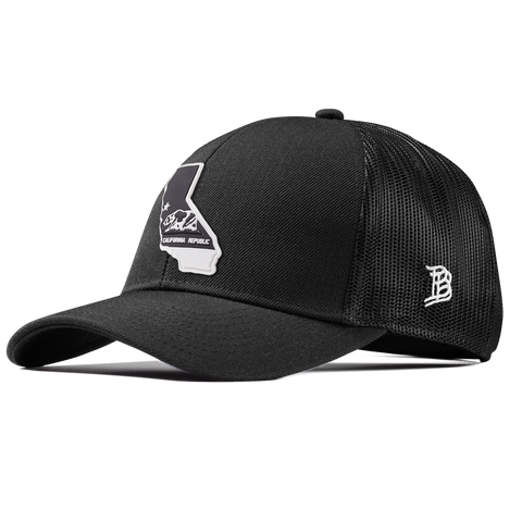 California Vintage Stretch Snapback Trucker Black