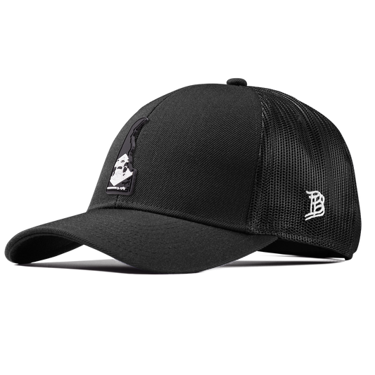 Delaware Vintage Stretch Snapback Trucker Black