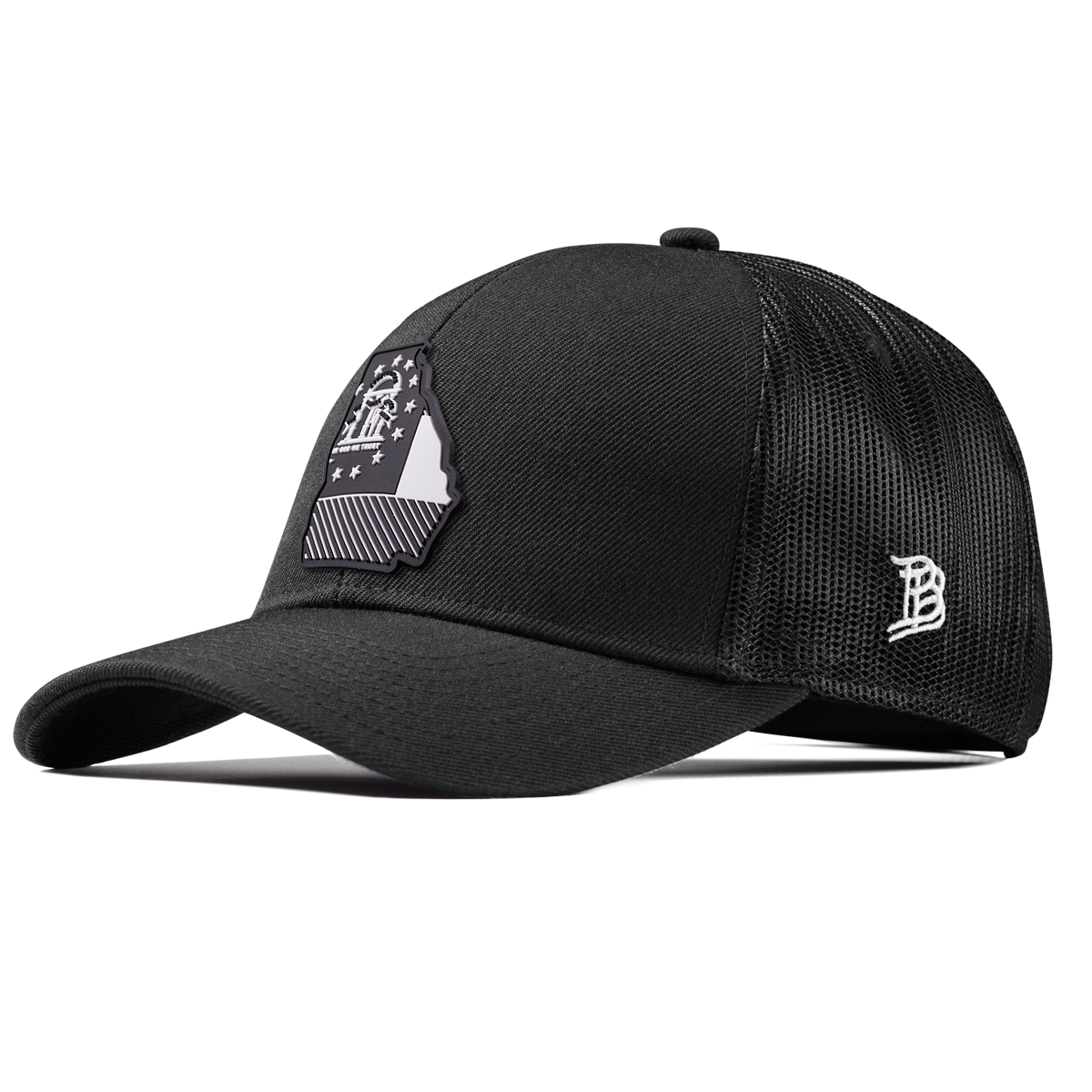 Georgia Vintage Stretch Snapback Trucker Black