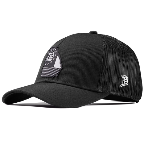 Georgia Vintage Stretch Snapback Trucker Black
