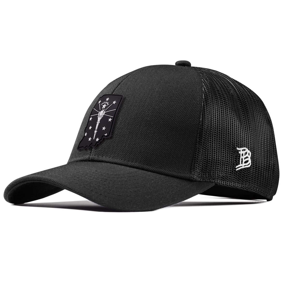 Indiana Vintage Stretch Snapback Trucker Black