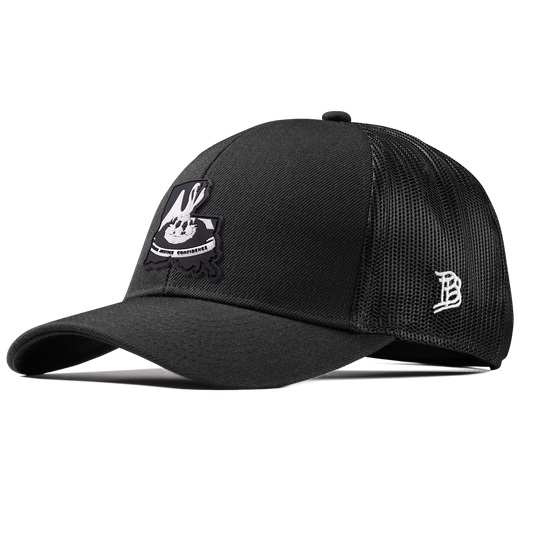 Louisiana Vintage Stretch Snapback Trucker Black